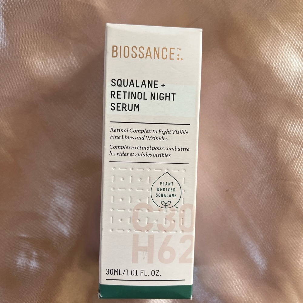 Biossance Squalene Retinol Night Serum NIB